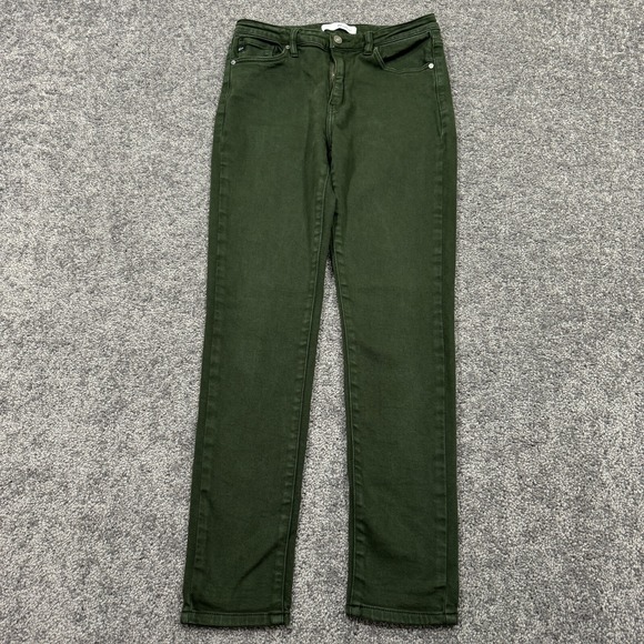 KanCan Denim - KanCan Jeans Womens 11/29 Green Skinny Stretch Denim Preppy City Casual Logo